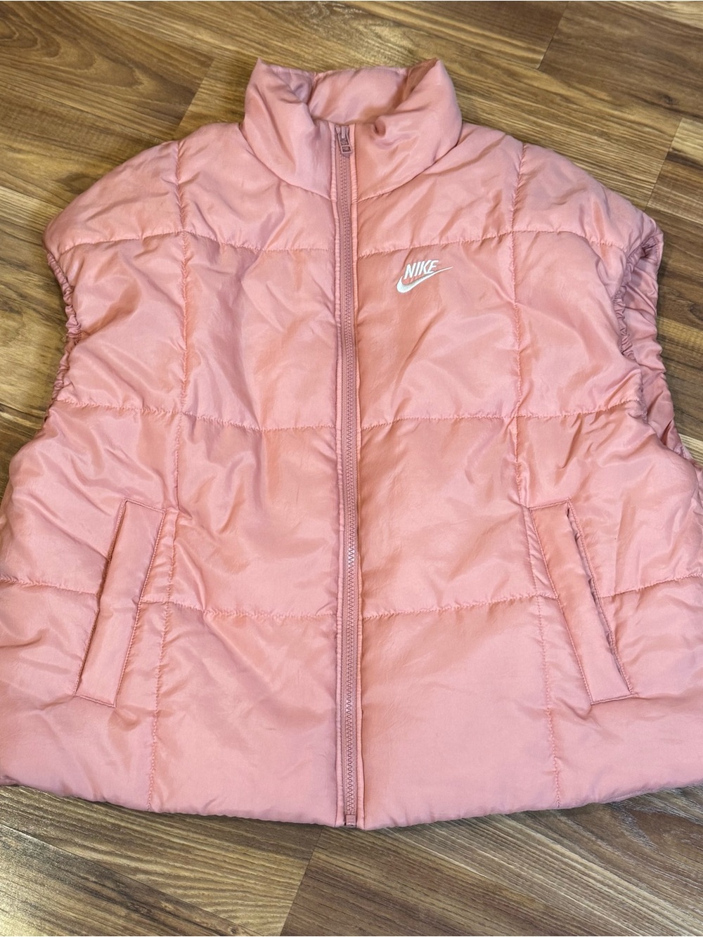 Nike Women’s Therma-Fit Coral Pink Puffer Vest, Size XS